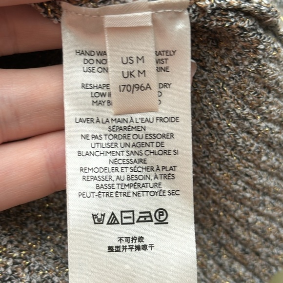 Free People ‘Going for Gold’ Wrap Sweater, size medium - Picture 9 of 10